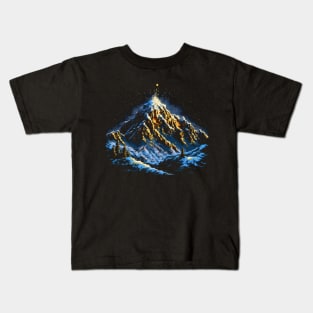 Mount Everest Pixel Art Kids T-Shirt